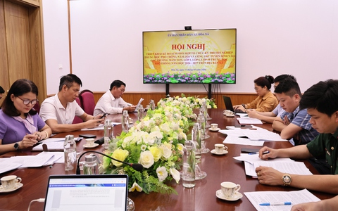 UBND XÃ HÒA XÁ TRIỂN KHAI NHIỆM VỤ TỔ CHỨC KỲ THI TUYỂN SINH VÀO LỚP 10 THPT NĂM HỌC 2026-2027 VÀ THI TỐT NGHIỆP THPT NĂM HỌC 2025-2026.