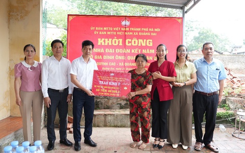 Khởi công những mái ấm nghĩa tình cho hộ khó khăn ở Quảng Oai