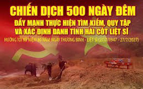 ĐẨY MẠNH CÔNG TÁC TÌM KIẾM, QUY TẬP HÀI CỐT LIỆT SĨ VÀ XÁC ĐỊNH DANH TÍNH HÀI CỐT LIỆT SĨ 