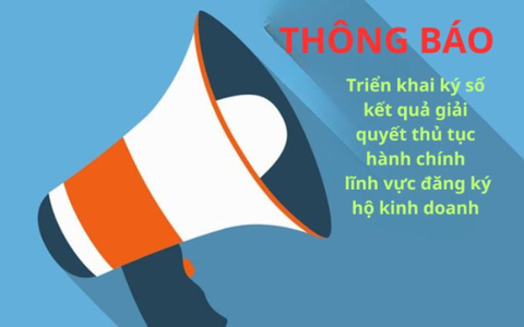 Phường Tây Hồ thông báo triển khai ký số kết quả giải quyết thủ tục hành chính lĩnh vực đăng ký hộ kinh doanh