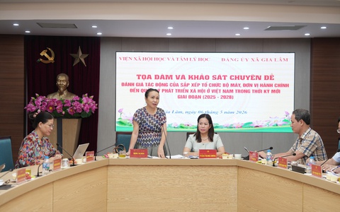 Tọa đàm và khảo sát về sắp xếp tổ chức bộ máy, đơn vị hành chính tại xã Gia Lâm