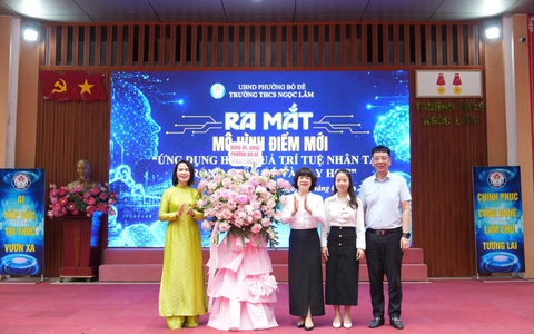 TRƯỜNG THCS NGỌC LÂM TỔ CHỨC LỄ RA MẮT MÔ HÌNH ĐIỂM: “ỨNG DỤNG HIỆU QUẢ TRÍ TUỆ NHÂN TẠO (AI) TRONG QUẢN LÝ VÀ DẠY HỌC”