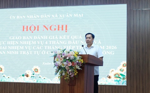 Xuân Mai: Giao ban đánh giá kết quả thực hiện nhiệm vụ 4 tháng đầu năm và triển khai nhiệm vụ các tháng tiếp theo năm 2026 của Tổ bảo vệ an ninh trật tự ở cơ sở và Đội dân phòng