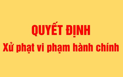 Thông báo quyết định xử phạt vi phạm hành chính