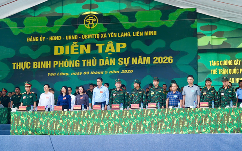 Xã Yên Lãng hoàn thành diễn tập tác chiến trong khu vực phòng thủ năm 2026