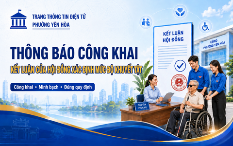 Thông báo công khai kết luận của Hội đồng xác định mức độ khuyết tật