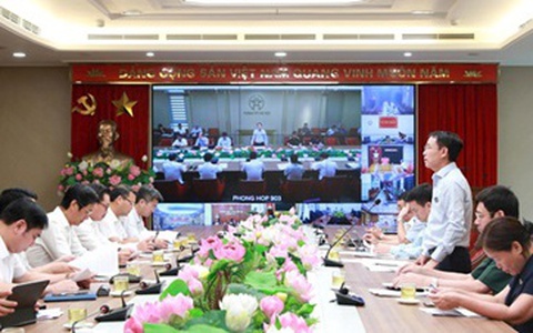 Ban Thường vụ Đảng ủy xã Hoài Đức tiếp sóng hội nghị về tiến độ các dự án trọng điểm và công tác giải phóng mặt bằng