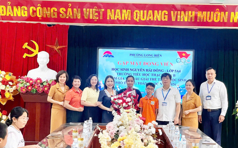 Phường Long Biên gặp mặt, động viên học sinh tham gia thi đấu giải thể thao học sinh phổ thông Toàn Quốc năm 2026