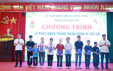Xã Minh Châu phát động Tháng hành động vì trẻ em và khai mạc Hè năm 2026