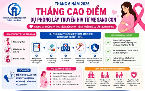 Tháng 6 - Tháng cao điểm Dự phòng lây truyền HIV từ mẹ sang con