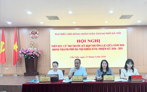 ĐẠI BIỂU HĐND THÀNH PHỐ HÀ NỘI - ĐƠN VỊ BẦU CỬ SỐ 5 TIẾP XÚC CỬ TRI TRƯỚC KỲ HỌP