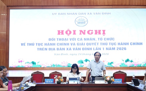 Hội nghị đối thoại với cá nhân, tổ chức về thủ tục hành chính và giải quyết thủ tục hành chính trên địa bàn xã Vân Đình lần 1 năm 2026