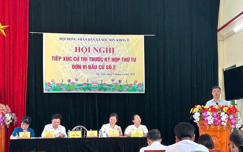 TỔ ĐẠI BIỂU HĐND XÃ SÓC SƠN TIẾP XÚC CỬ TRI TẠI ĐƠN VỊ BẦU CỬ SỐ 5