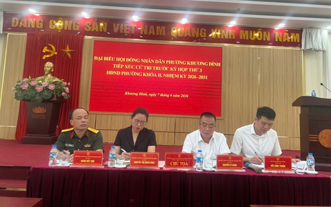 Phường Khương Đình tổ chức Hội nghị tiếp xúc cử tri trước kỳ họp thứ 3 giữa đại biểu HĐND phường khóa II với cử tri đơn vị bầu cử số 5