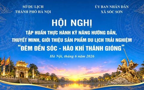 SÓC SƠN TỔ CHỨC TẬP HUẤN THỰC HÀNH KỸ NĂNG HƯỚNG DẪN, THUYẾT MINH, GIỚI THIỆU SẢN PHẨM DU LỊCH TRẢI NGHIỆM 