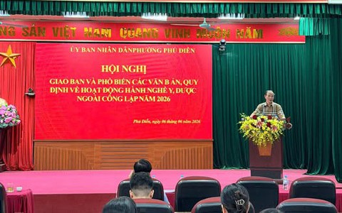 PHƯỜNG PHÚ DIỄN TỔ CHỨC HỘI NGHỊ PHỔ BIẾN CÁC QUY ĐỊNH VỀ HÀNH NGHỀ Y, DƯỢC NGOÀI CÔNG LẬP NĂM 2026