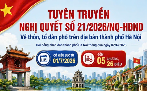 Nghị quyết số 21/2026/NQ-HĐND về tổ chức và hoạt động của Thôn, Tổ dân phố; Chức danh, số lượng, chế độ, chính sách đối với người hoạt động không chuyên trách ở thôn, tổ dân phố trên địa bàn Thành phố Hà Nội