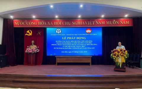 Phường Yên Hòa ra quân hưởng ứng Ngày Môi trường thế giới 05/6 và Tháng hành động vì môi trường năm 2026