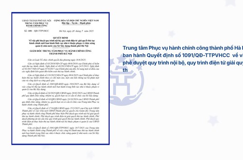 Quy trình nội bộ, quy trình điện tử giải quyết thủ tục hành chính mới ban hành lĩnh vực nhà ở thuộc phạm vi chức năng quản lý nhà nước của Sở Xây dựng thành phố Hà Nội