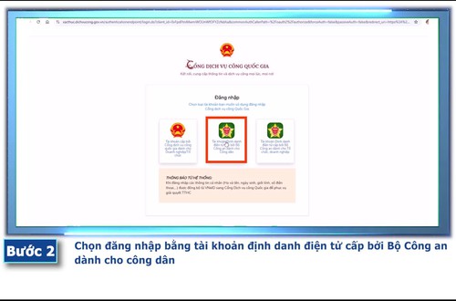 Hướng dẫn công dân thực hiện 