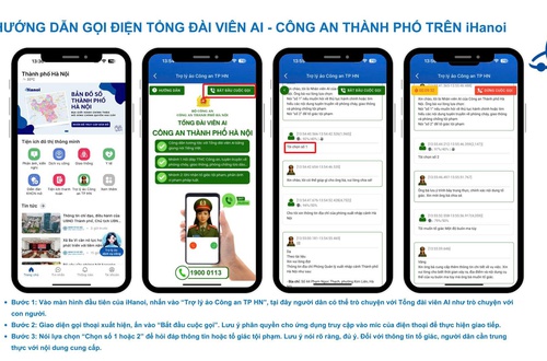 Hà Nội ra mắt hai tính năng mới trên ứng dụng iHanoi: Trợ lý ảo và Tổng đài viên AI Công an Hà Nội