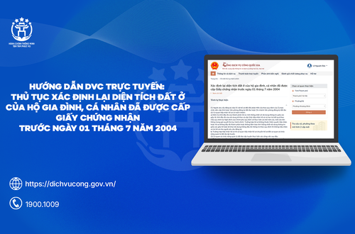 Thủ tục Xác định lại diện tích đất ở của hộ gia đình, cá nhân đã được cấp Giấy chứng nhận trước ngày 01 tháng 7 năm 2004