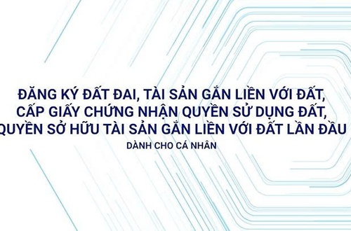 Hộ gia đình, cá nhân, cộng đồng dân cư, người gốc Việt Nam định cư ở nước ngoài có thể Đăng ký đất đai, tài sản gắn liền với đất trực tuyến trên Cổng Dịch vụ công Quốc gia