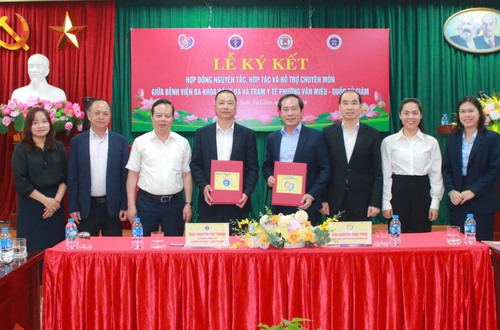 
Ký kết hợp tác và hỗ trợ chuyên môn giữa Bệnh viện đa khoa Đống Đa và Trạm Y tế phường Văn Miếu - Quốc Tử Giám