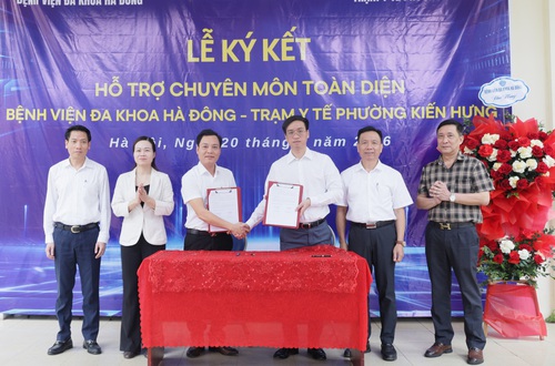 Bệnh viện Đa khoa Hà Đông hỗ trợ chuyên môn toàn diện cho Trạm Y tế phường Kiến Hưng