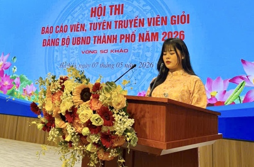Trung tâm Phục vụ hành chính công thành phố Hà Nội tham gia Hội thi Báo cáo viên, Tuyên truyền viên giỏi Đảng bộ UBND Thành phố năm 2026