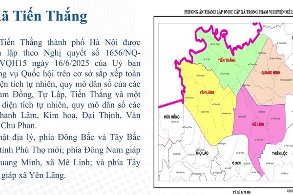 Giới thiệu tổng quan xã Tiến Thắng