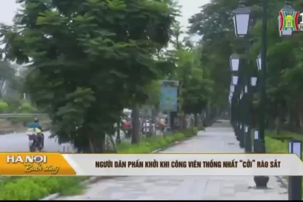 Người dân phấn khởi khi công viên Thống Nhất được 