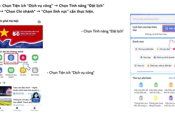 Hướng dẫn lấy số thứ tự trực tuyến trên iHanoi