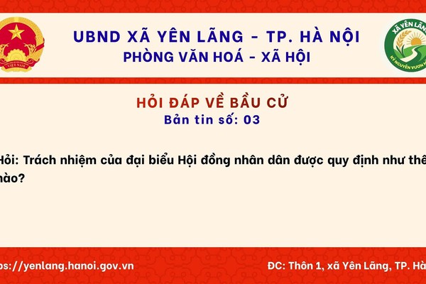 BẢN TIN SỐ 3 HỎI ĐÁP VỀ BẦU CỬ QUỐC HỘI KHÓA XVI VÀ HĐND CÁC CẤP NHIỆM KỲ 2026-2031