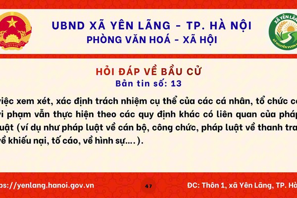 BẢN TIN 13 HỎI ĐÁP VỀ BẦU CỬ QUỐC HỘI KHÓA XVI VÀ HĐND CÁC CẤP NHIỆM KỲ 2026-2031