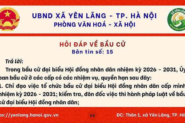 BẢN TIN 15 HỎI ĐÁP VỀ BẦU CỬ QUỐC HỘI KHÓA XVI VÀ HĐND CÁC CẤP NHIỆM KỲ 2026-2031