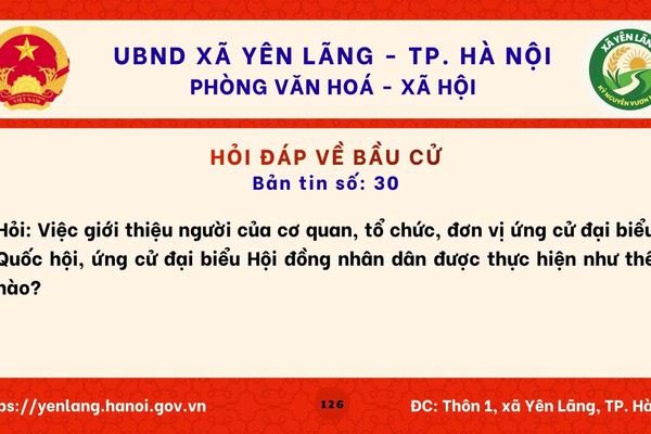 BẢN TIN 30 HỎI ĐÁP VỀ BẦU CỬ QUỐC HỘI KHÓA XVI VÀ HĐND CÁC CẤP NHIỆM KỲ 2026-2031