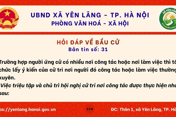 BẢN TIN 31 HỎI ĐÁP VỀ BẦU CỬ QUỐC HỘI KHÓA XVI VÀ HĐND CÁC CẤP NHIỆM KỲ 2026-2031