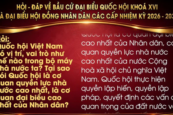 Hỏi đáp về bầu cử đại biểu quốc hội  khoá XVI và đại biểu HĐND các cấp nhiệm kỳ 2025- 2031 số 4 