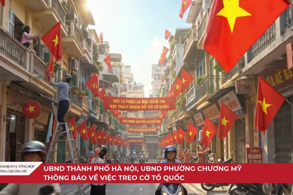 Treo cờ Tổ quốc, tạo không khí trang trọng, phấn khởi chào mừng Ngày bầu cử - Ngày hội non sông