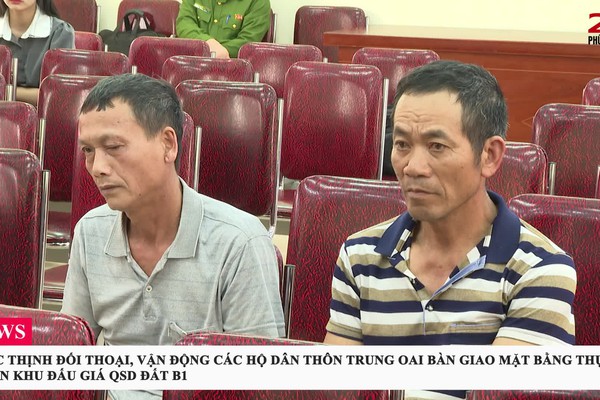 PHÚC THỊNH ĐỐI THOẠI, VẬN ĐỘNG CÁC HỘ DÂN THÔN TRUNG OAI BÀN GIAO MẶT BẰNG THỰC HIỆN DỰ ÁN KHU ĐẤU GIÁ QSD ĐẤT B1