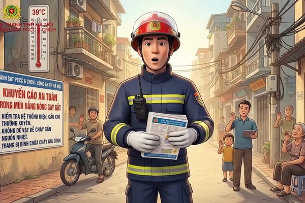 Công an Thành phố Hà Nội cảnh báo người dân về nguy cơ cháy nổ trong mùa nắng nóng!