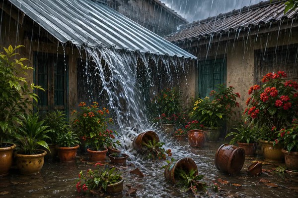 Tình láng giềng phía sau đường máng xối