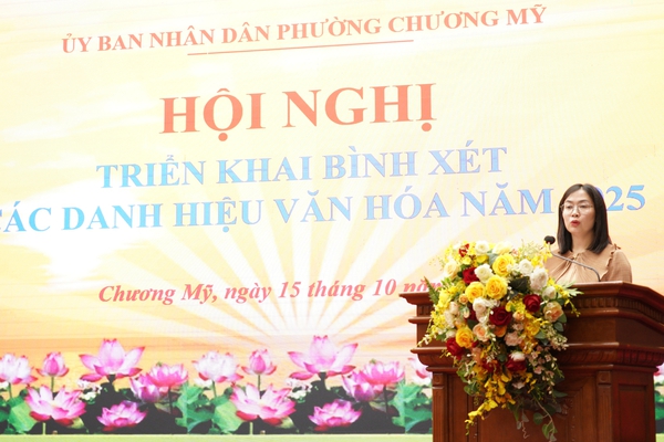 Chương Mỹ triển khai kế hoạch bình xét các danh hiệu văn hoá năm 2025