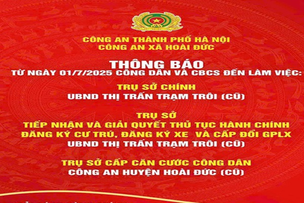 Công an xã Hoài Đức chú trọng thực hiện cải cách thủ tục hành chính phục vụ Nhân dân