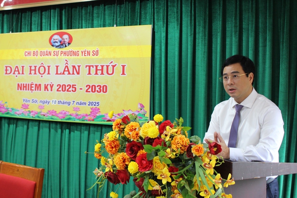 Đại hội Chi bộ Quân sự phường Yên Sở