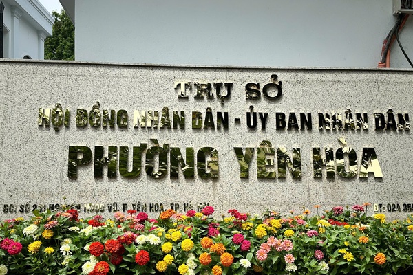 Sơ đồ tổ chức bộ máy UBND phường Yên Hòa