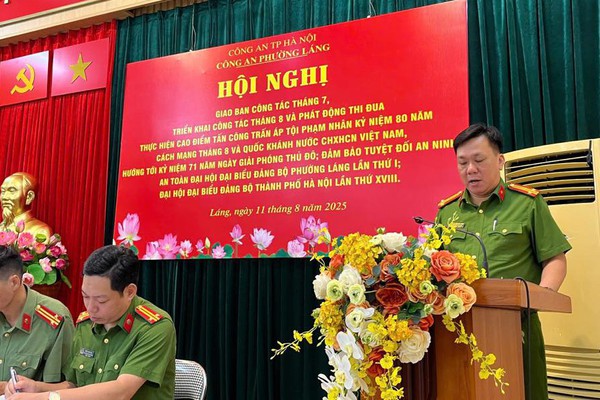 CÔNG AN PHƯỜNG LÁNG PHÁT ĐỘNG CAO ĐIỂM TẤN CÔNG, TRẤN ÁP TỘI PHẠM VÀ NÂNG CAO NĂNG LỰC LỰC LƯỢNG BẢO VỆ ANTT Ở CƠ SỞ