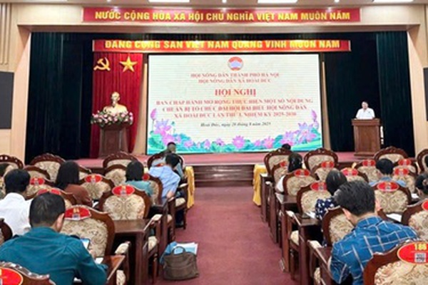 Hôi Nông dân xã Hoài Đức tổ chức hội nghị mở rộng thực hiện một số nội dung chuẩn bị tổ chức Đại hội đại biểu Nông dân lần thứ I