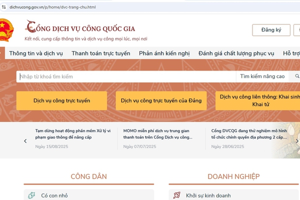 Hướng dẫn thủ tục Đăng ký kết hôn trên Cổng Dịch vụ công Quốc gia